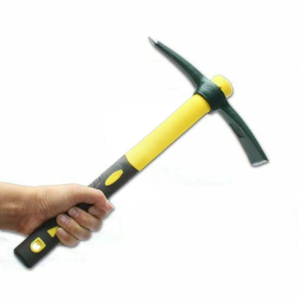 Fanno-Mattock Mini Pickaxe for Outdoor Camping and Garden with Fibreglass Handle