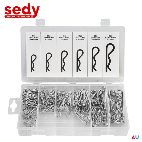 Fanno-150PCS Cotter Pin Assortment Set Silver Split Pins for Securing and Fixing Needs