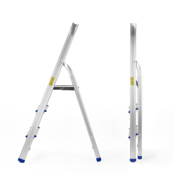 Fanno-4 Step Ladder Multi Purpose Foldable Aluminium Lightweight Home Office Use