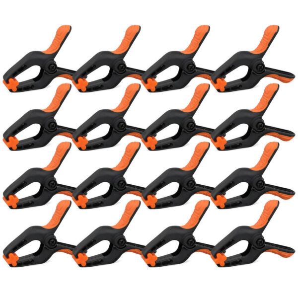 Fanno-16Pcs Spring Clamps Heavy Duty Nylon Plastic Clamps for DIY Photography Projects