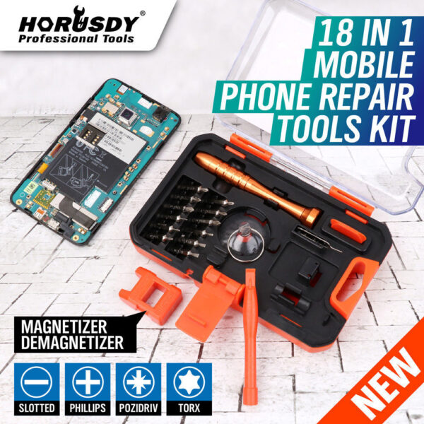 Fanno-HORUSDY 18 in 1 Mobile Phone Repair Tools Kit Pry Opening Tool Screwdriver