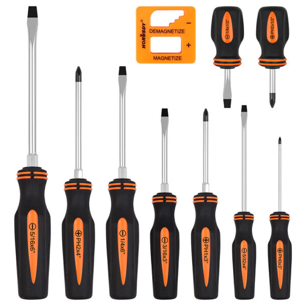 Fanno-Magnetic Screwdriver Set with Strong Magnetic Head and Ergonomic Non-Slip Handle