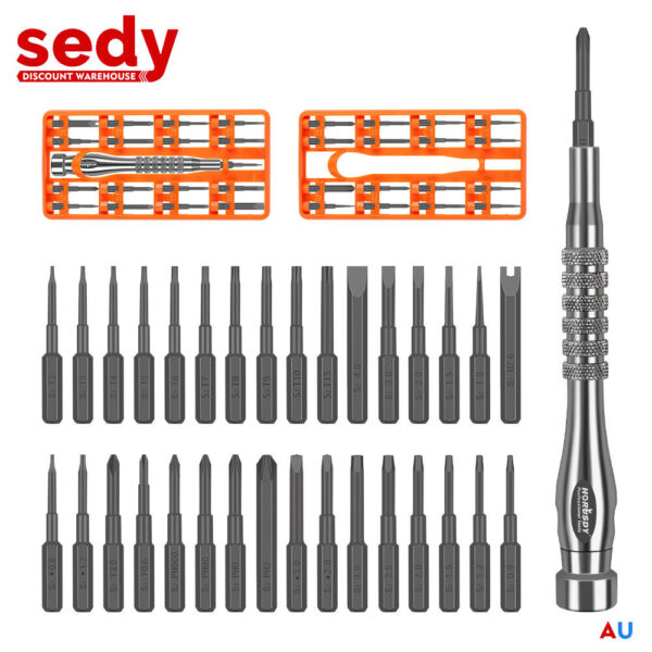 Fanno-33 PC PRECISION SCREWDRIVER SET BITS PHILIP FLAT SLOTTED TORX HEX ELECTRONIC FIX