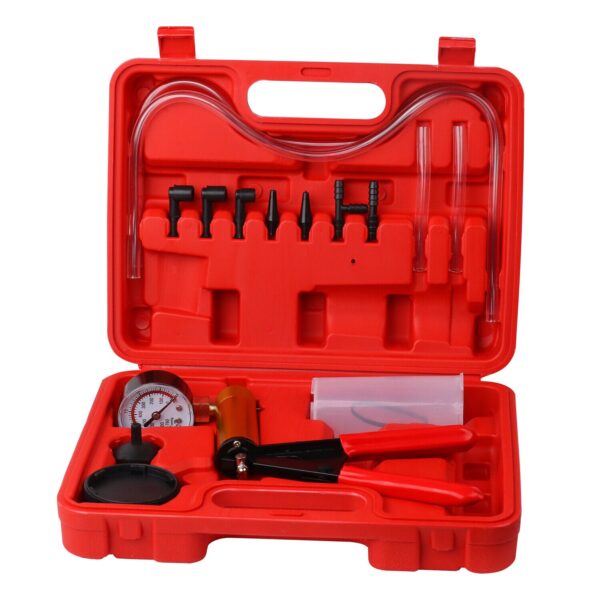 Fanno-Brake Bleeder Kit Handheld Vacuum Pump with Gauge for Automotive and Motorcycle Use