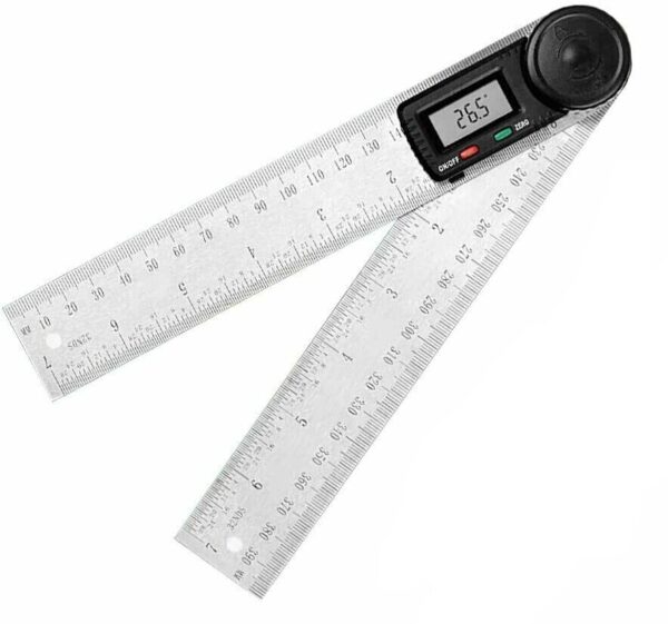 Fanno-Digital Angle Finder Ruler Protractor Stainless Steel 0-360 Degree Measurement