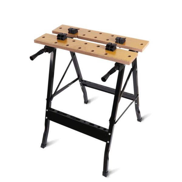 Fanno-Foldable Work Bench Portable Sawhorse Lightweight Wood Cutting Table with Non-Slip Feet