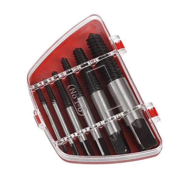 Fanno-6Pc Damaged Screw Extractor Set Easy Out Broken Screw Bolt Remover Tool Kit