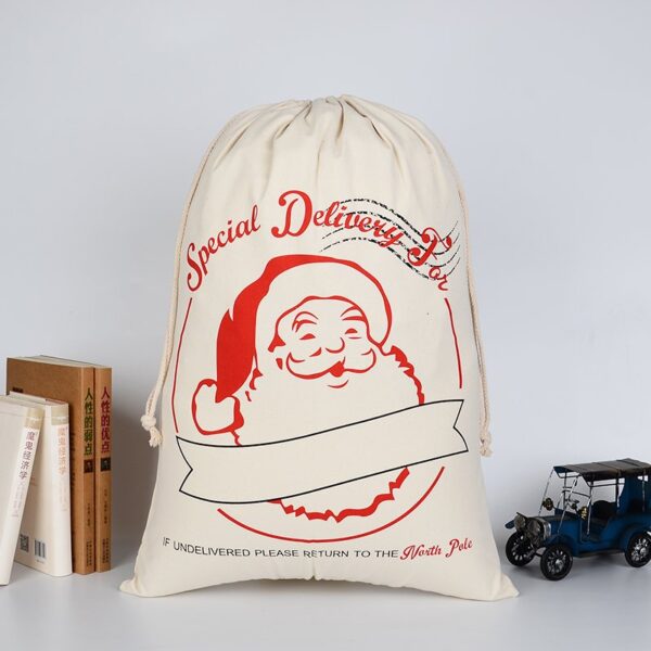 Fanno-Large Christmas Hessian Santa Sack for Kids Gifts Reusable Holiday Present Bag