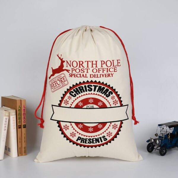 Fanno-Large Christmas Hessian Santa Sack for Kids Gifts Reusable Holiday Bag