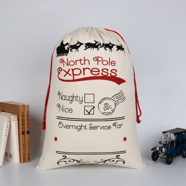 Fanno-Large Christmas Hessian Santa Sack for Kids Gifts Reusable Holiday Bag