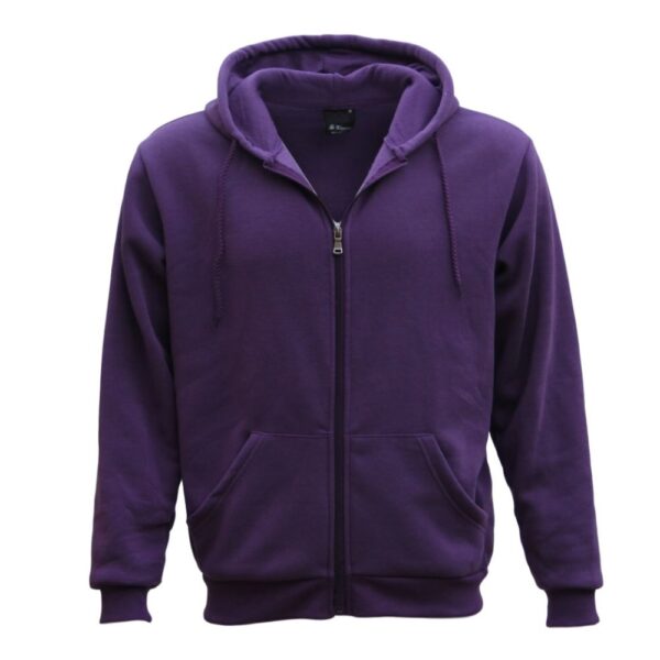 Fanno-Unisex Zip Fleece Hoodie Warm Lightweight Jumper with Pockets for Winter Wear