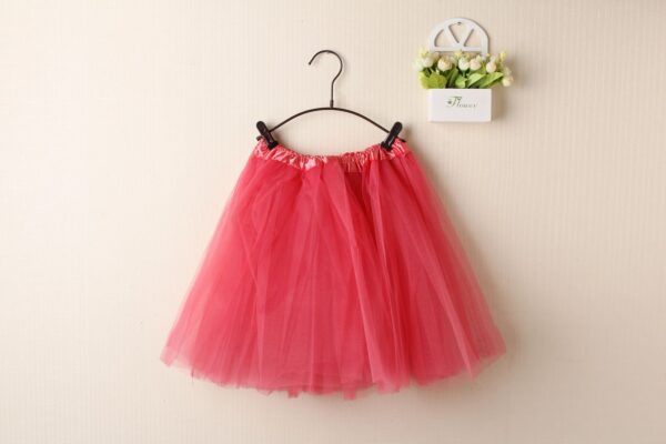 Fanno-Tulle Tutu Skirt for Adults and Kids Dance Party Costume Ballet Wear Watermelon Red