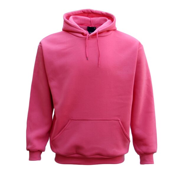 Fanno-Unisex Basic Plain Hoodie Pullover Sweatshirt Warm Fleece Jumper XS-8XL Hot Pink