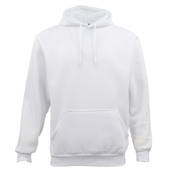 Fanno-Unisex Basic Plain Hoodie Pullover Sweatshirt Warm Fleece Jumper XS-8XL White L