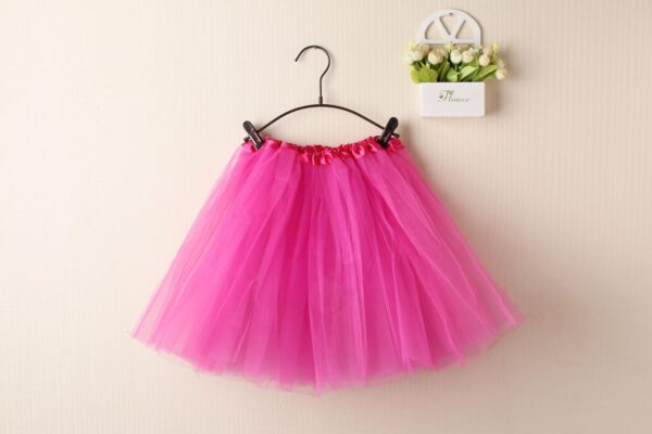 Fanno-Tulle Tutu Skirt for Adults and Kids Dance Party Costume Hot Pink Dress Up Wear