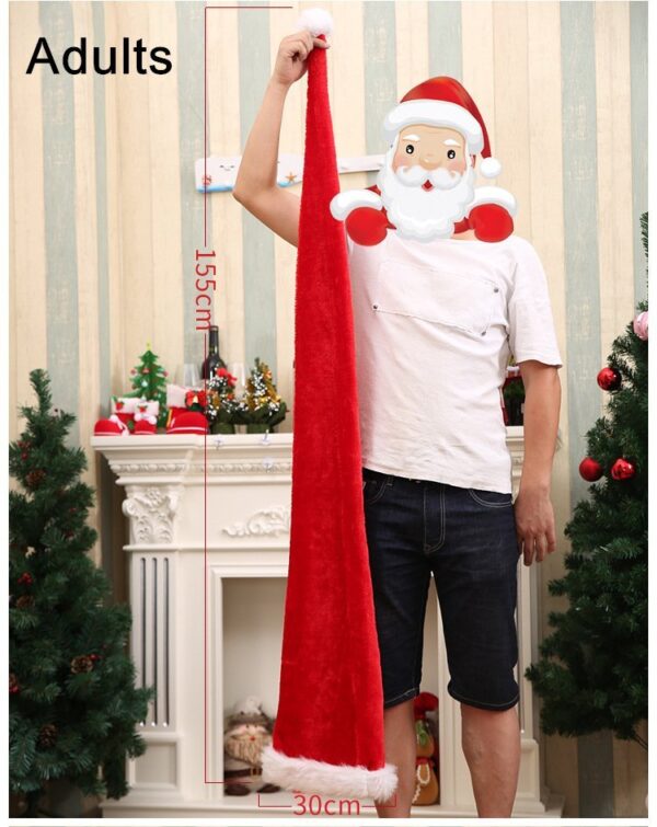 Fanno-Christmas Unisex Novelty Long Santa Hat for Adults Kids Party Dress Up Cap