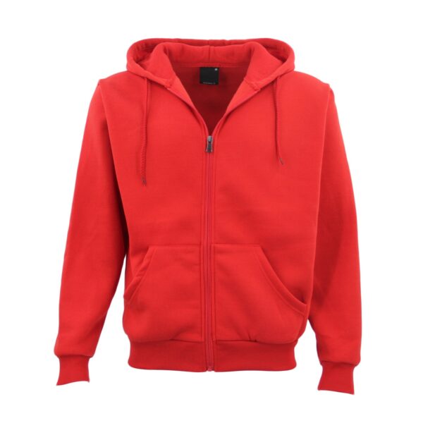 Fanno-Unisex Zip Fleece Hoodie Warm Hooded Jacket Sweatshirt Jumper XS-8XL Red M