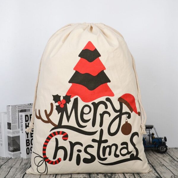 Fanno-Large Christmas Hessian Santa Sack for Kids Gifts Reusable Holiday Bag