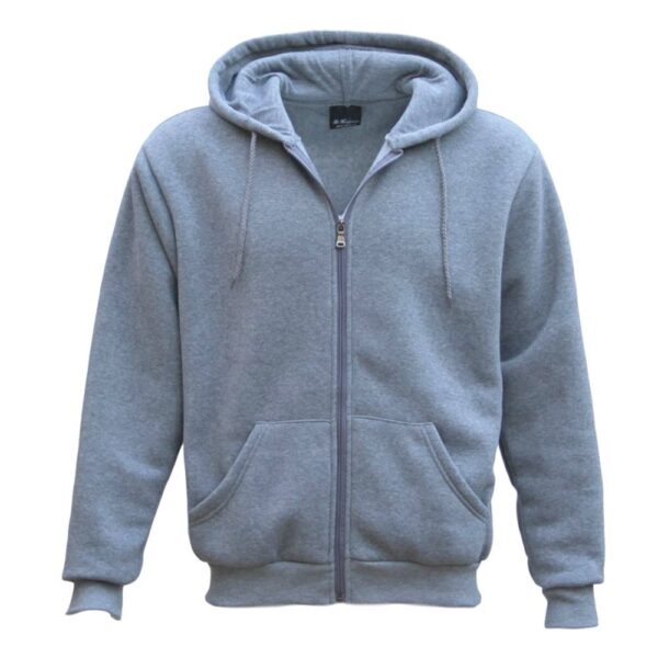 Fanno-Unisex Zip Fleece Hoodie Warm Lightweight Jumper with Pockets for Winter Wear