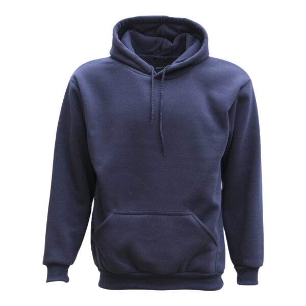 Fanno-Unisex Basic Plain Hoodie Pullover Sweatshirt Warm Fleece Jumper XS-8XL Navy