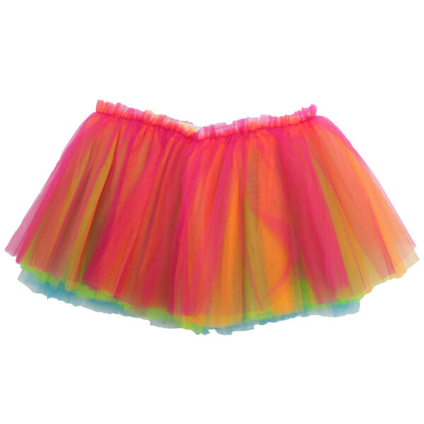 Fanno-Tulle Tutu Skirt for Adults and Kids Dance Party Costume Ballet Wear Rainbow