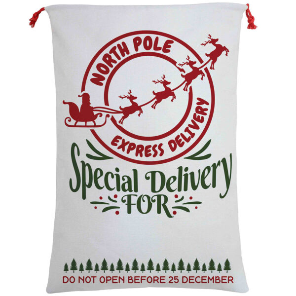 Fanno-Large Christmas Hessian Santa Sack for Kids Gifts Reusable Holiday Bag