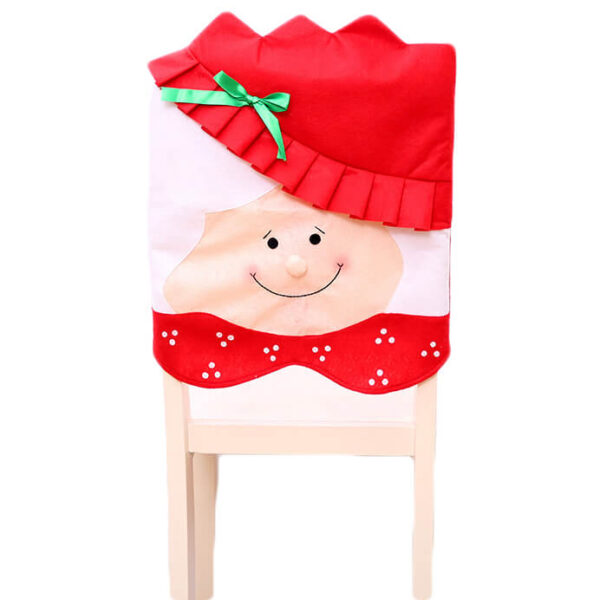 Fanno-Christmas Santa Hat Chair Covers Set for Dining Table Holiday Home Décor Gift