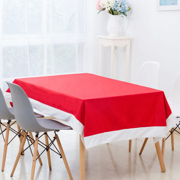 Fanno-Santa Hat Chair Covers and Table Runner for Christmas Dinner Party Decorations