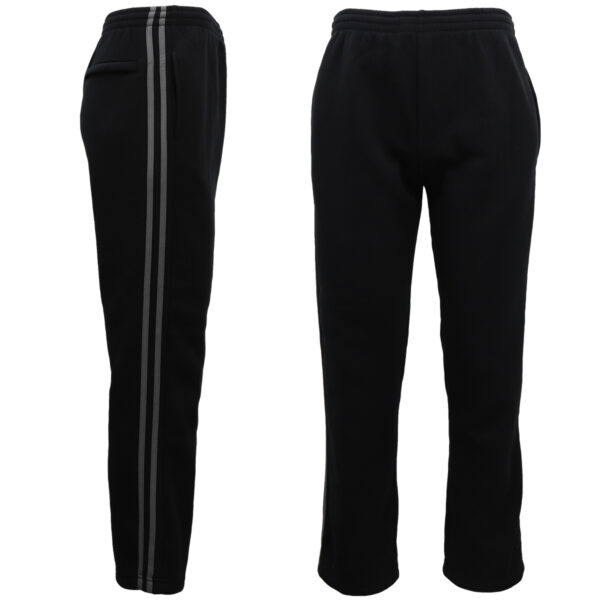 Fanno-Men's Fleece Track Pants with Zip Pocket Casual Sports Trousers S-6XL Black Grey