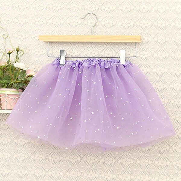 Fanno-Sequin Tulle Tutu Skirt for Kids and Adults Light Purple Dance Party Dress Up