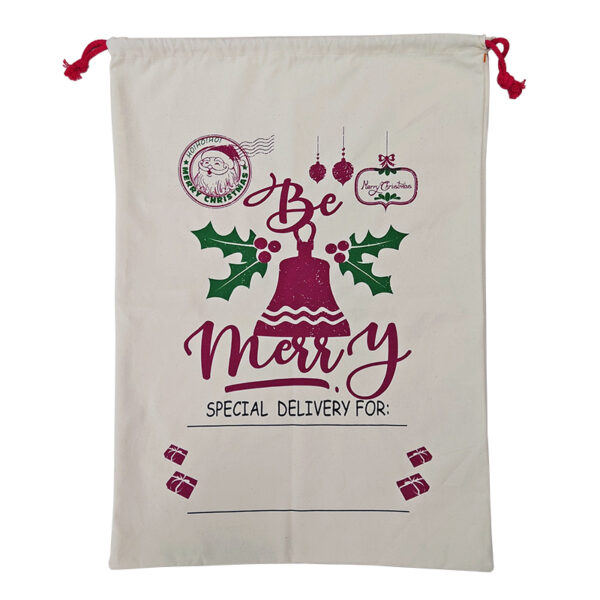 Fanno-Large Christmas Hessian Santa Sack for Kids Gifts Reusable Holiday Bag