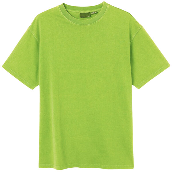 Fanno-Premium Cotton Adult T-Shirt Unisex Crew Neck Basic Plain Tee Lime 2XL