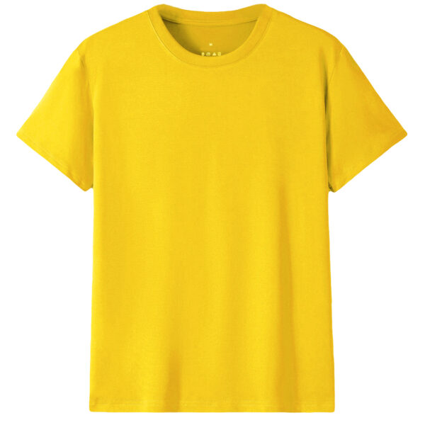 Fanno-Premium Cotton Adult T-Shirt Unisex Crew Neck Basic Plain Tee for Men Yellow M