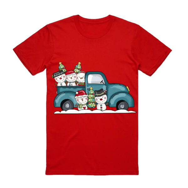 Fanno-100% Cotton Christmas T-shirt Unisex Funny Santa Design for Holiday Parties