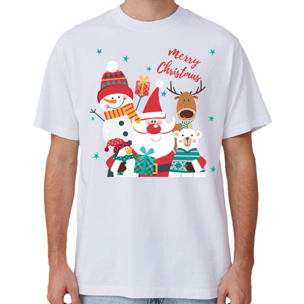 Fanno-100% Cotton Christmas T-shirt for Adults Unisex Funny Santa Holiday Tee XL