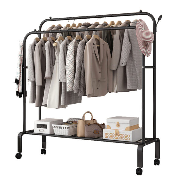 Fanno-Coat Rack Stand with Shoe Bench and Hooks for Clothes Storage in Bedroom Entryway