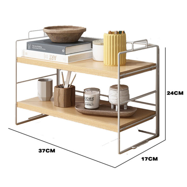 Fanno-Desktop Storage Rack Organizer for Home Office Tabletop Space Saver 2 Layer