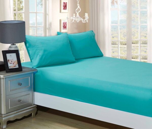 Fanno-Ultra Soft Fitted Sheet and Pillowcase Set for King Single Bed in Teal