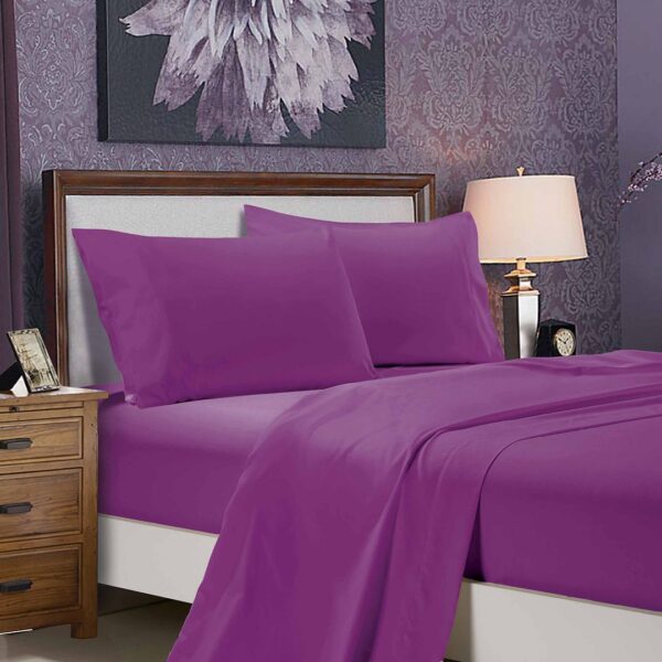 Fanno-Ultra Soft Microfibre Bed Sheet Set in Purple for King Single Size Bedroom