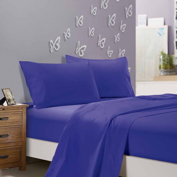 Fanno-Ultra Soft Microfibre Sheet Set for All Bed Sizes in Royal Blue Color