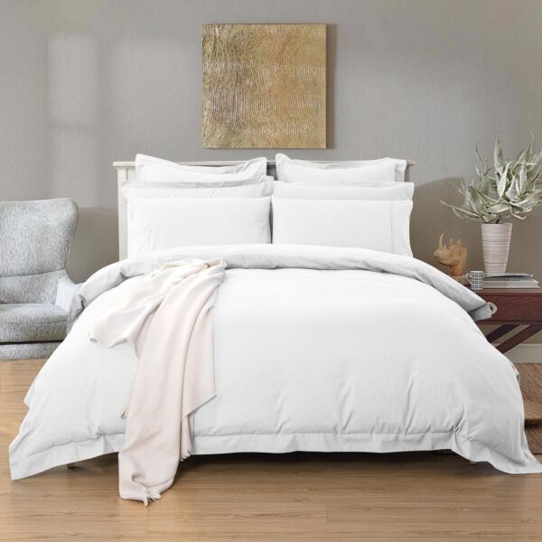 Fanno-Quilt Cover Set Lightweight Microfibre Soft Durable Machine Washable Neutral Color