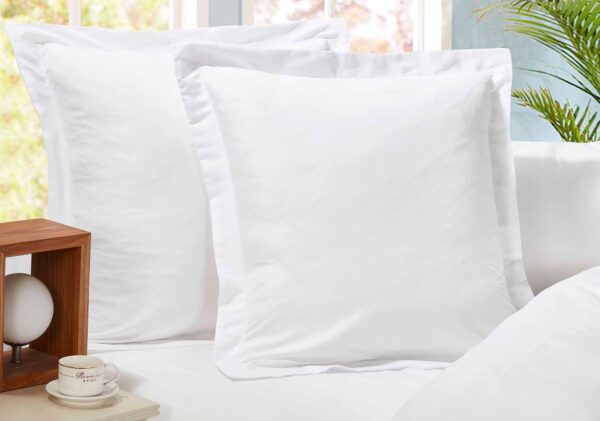 Fanno-European Pillowcase Set 2-Pack Ultra Soft Microfiber 1000TC White 65cm x 65cm