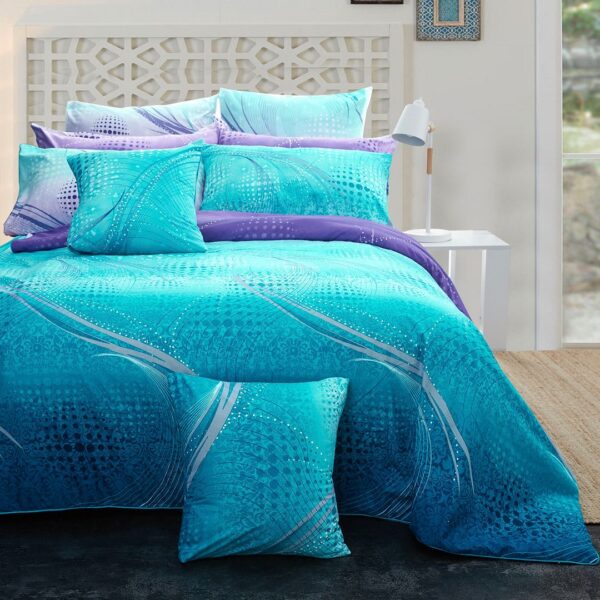 Fanno-Quilt Cover Set King Size Elegant Pattern Soft Polyester Easy Care Bedding