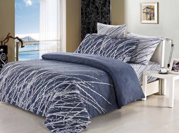 Fanno-Artistic Quilt Cover Set for Bedroom Elegant Design Soft Polyester Easy Care