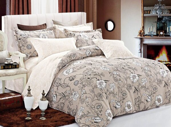 Fanno-Quilt Cover Set with Elegant Pattern Soft Polyester for Bedroom Comfort