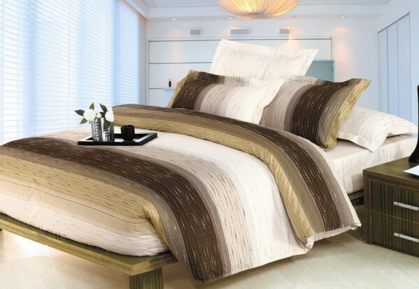 Fanno-Quilt Cover Set with Elegant Pattern Soft Polyester for Bedroom Decor