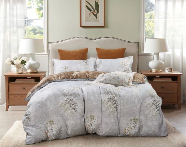 Fanno-Quilt Cover Set with Elegant Pattern Soft Polyester for All-Season Comfort