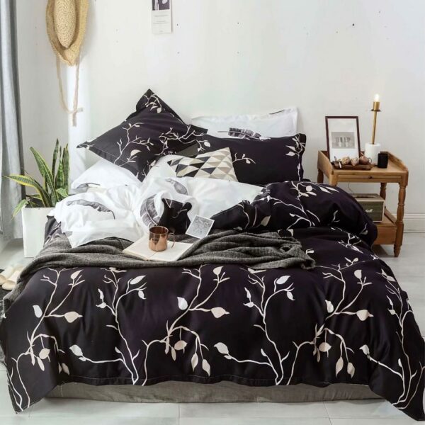 Fanno-Quilt Cover Set with Elegant Pattern Soft Polyester for Bedroom Comfort