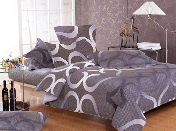 Fanno-Super King Size Quilt Cover Set Elegant Pattern Soft Polyester Easy Care