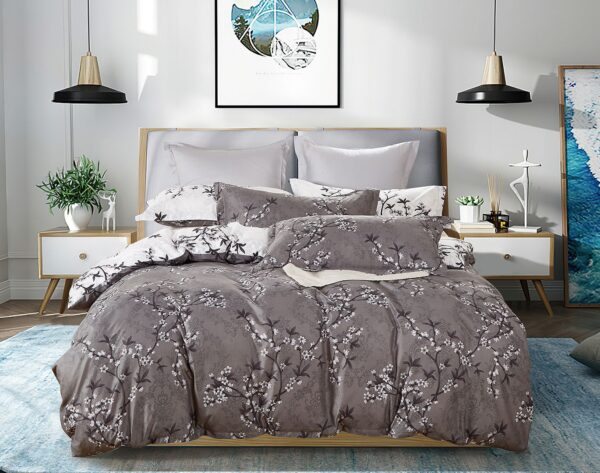 Fanno-Artistic Super King Size Quilt Cover Set Soft Polyester Elegant Design Pillowcases